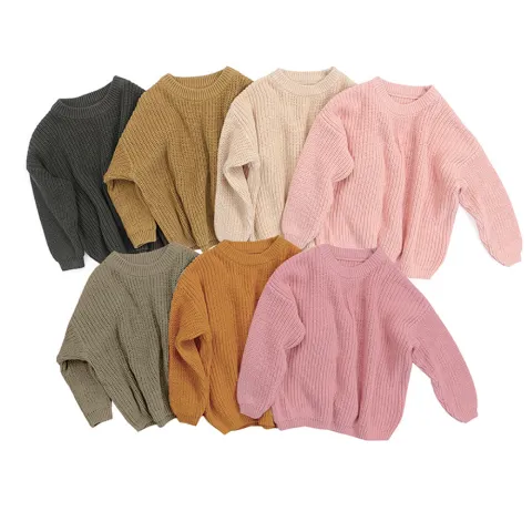 Solid Csul Sweter Sloucy Soft Wool Itted