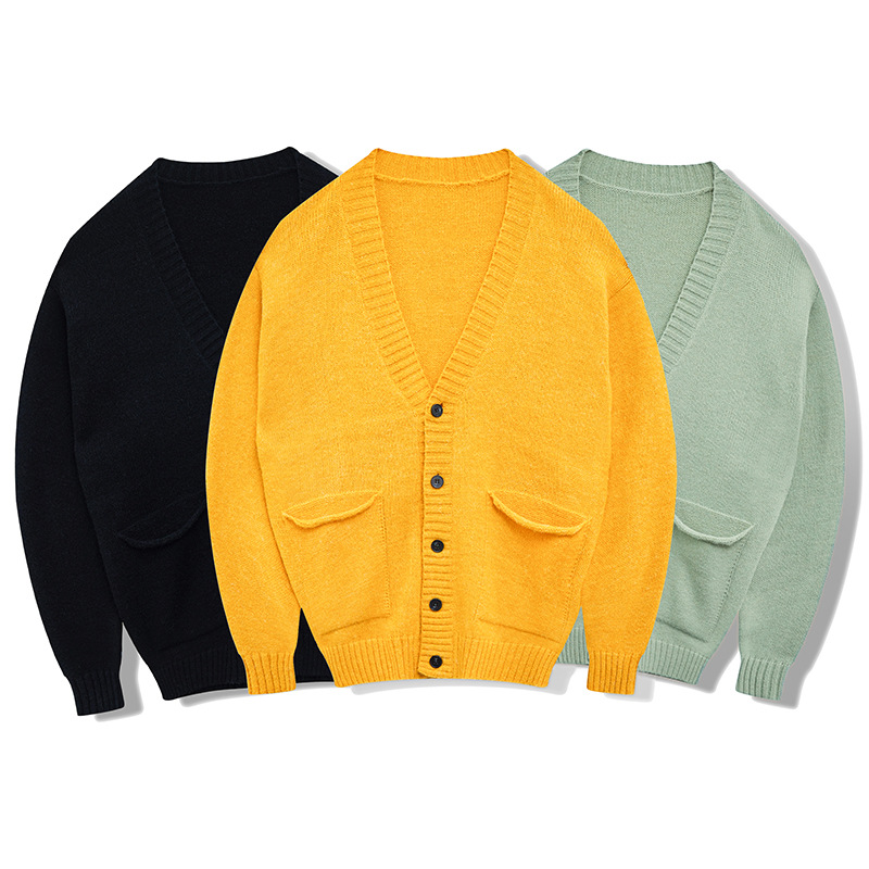 Title 2, Mens Knitted Cardigan Sweater Casual Jacket