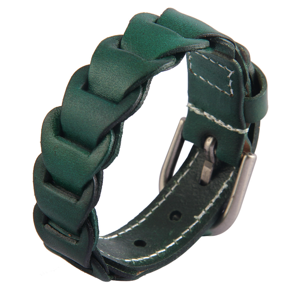Creative Cowhide Bracelet Woven Clasp Leather Bracelet