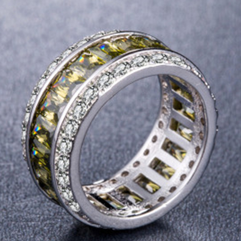 Fashion Electroplating Inlaid Zircon Color Ring