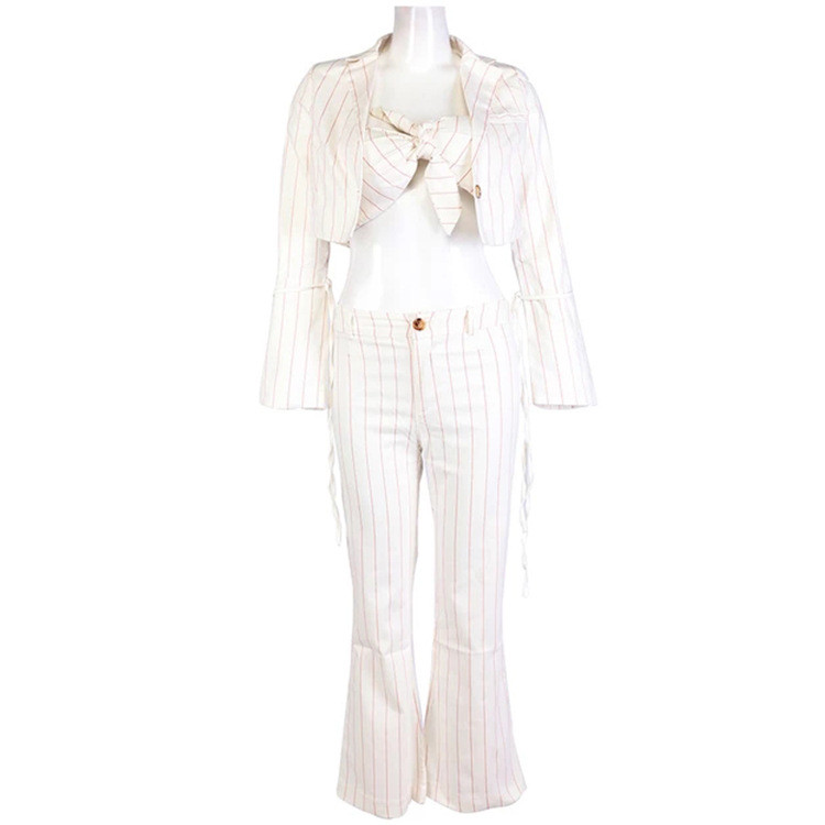 Sexy Slim Temperament Striped Suit