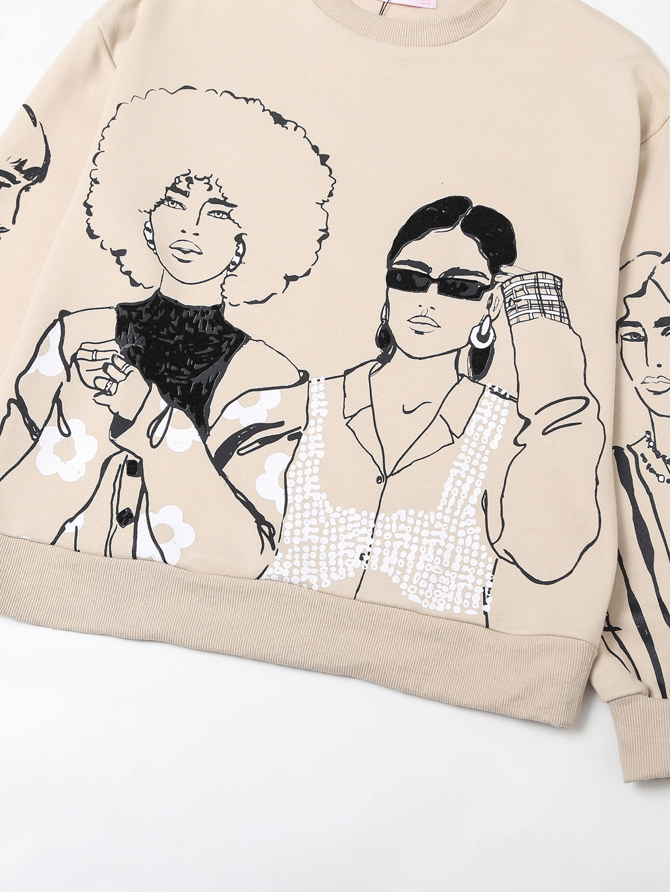 Casual Temperament Pullover Long-Sleeved Round Neck Loose-Fit Women's Sweater