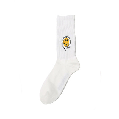 Title 5, Tie-Dyed Face Floret Cotton Mid-Tube Socks