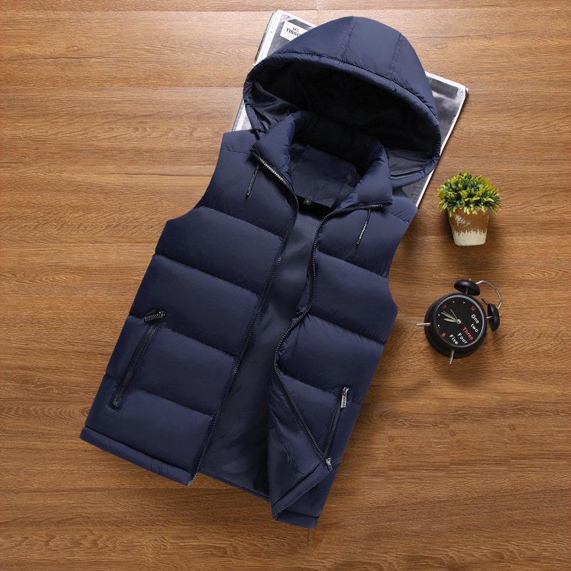 Casual Sports Vest Plus Size Hood To Keep Warm