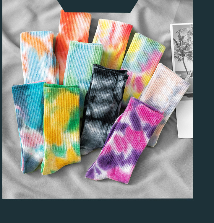 Title 3, Tie-dye Street Trend High-top Tide Socks Men An...