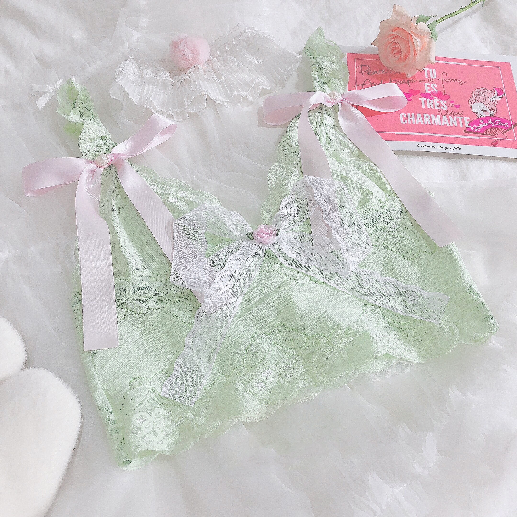 Title 15, Hand-Made Summer New French Girl Fruit Green La...