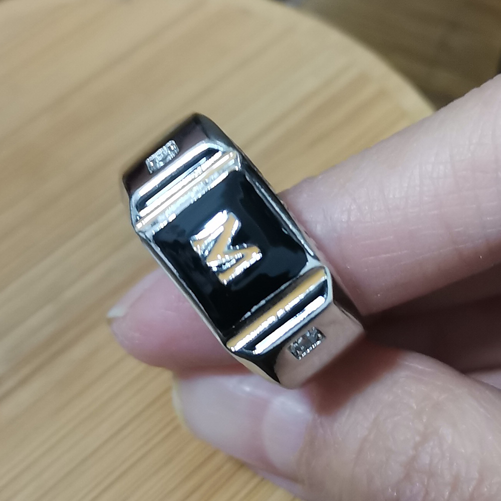 European And American Simple Domineering Men's Simulation Diamond Ring