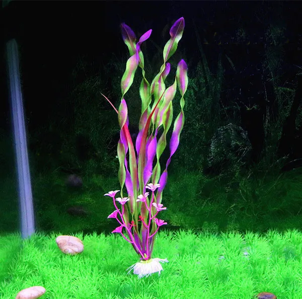 Aquarium Simulation Water Plants North American Fish Tank Landscaping Aquarium Decorations Fake Fish Grass Seabed Thin Strips Of Water Kelp Grass ... Purple C - Shop at LoveMi