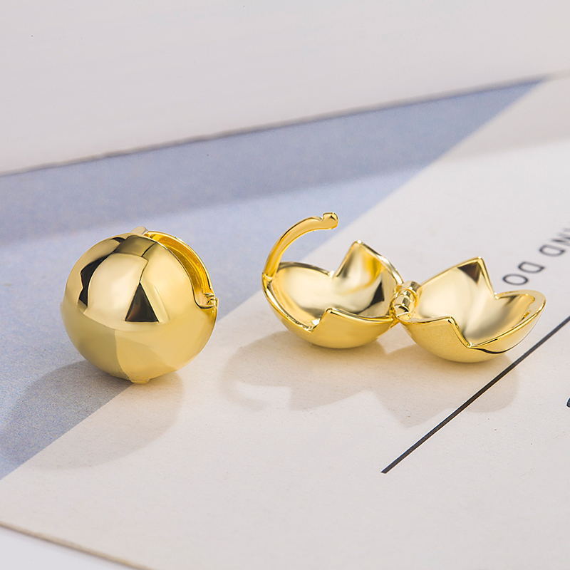 Earrings Golden Spherical Earrings Lee Jeong Hyuk Jewelry