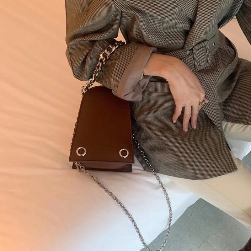 Niche Designer Thick Double Chain Mobile Phone Bag