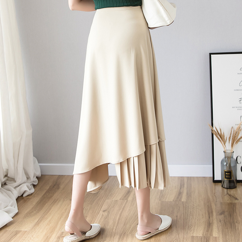 New Hepburn Style High Waist Large Swing Umbrella Skirt