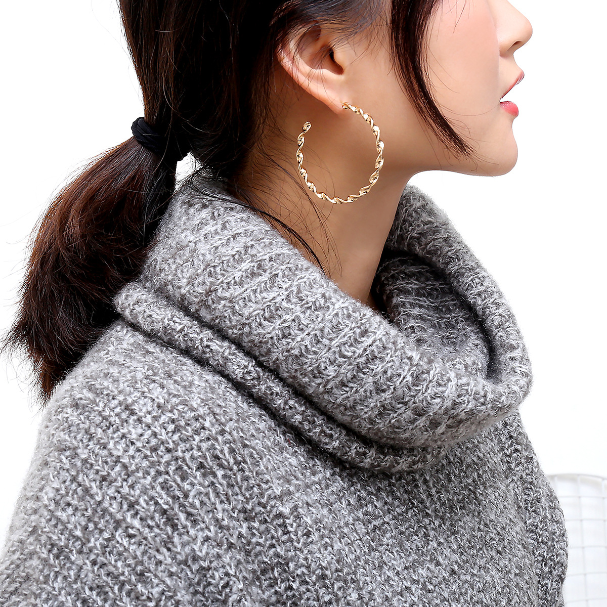 Simple Geometric Exaggerated Big Circle Earrings