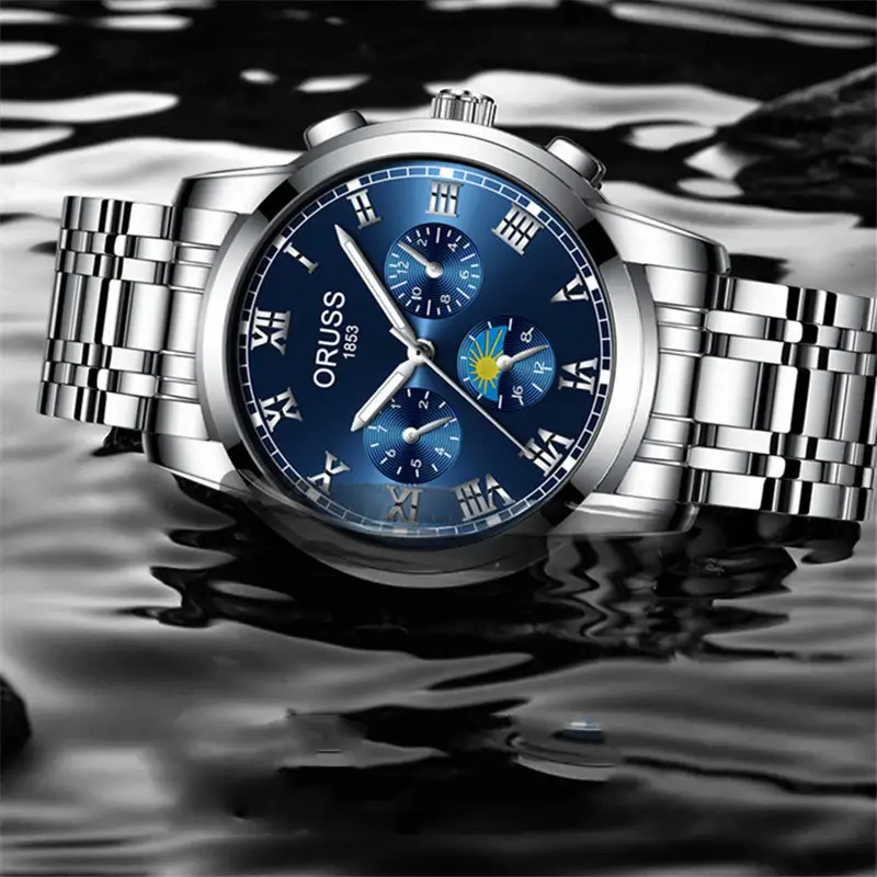 Waterproof Luminous Men's Quartz Steel Band Watch