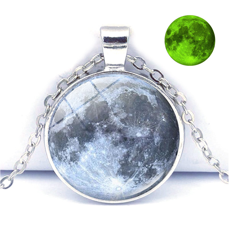 Universe Galaxy Time Gemstone Luminous Necklace