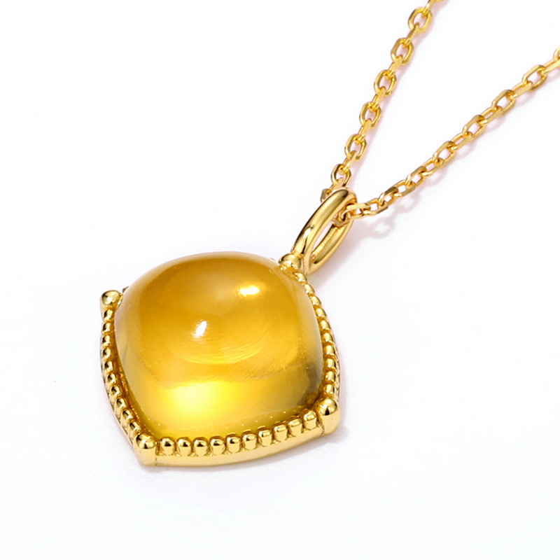 Citrine Geometric Pendant Women's Minority Jewelry