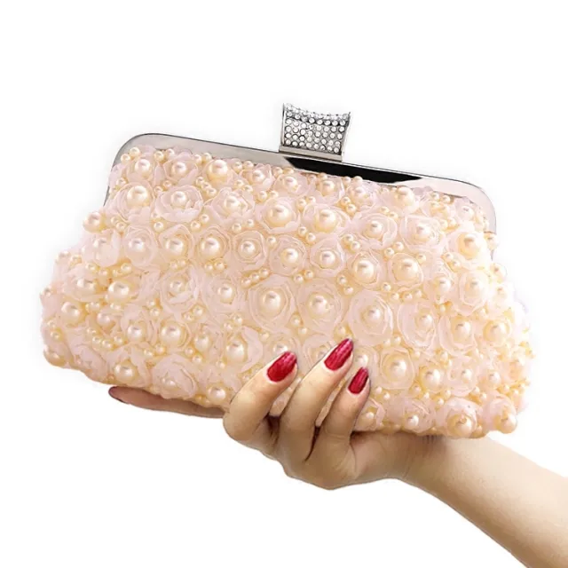 Evening Dress with Bag in Hand Apricot - Shop at LoveMi