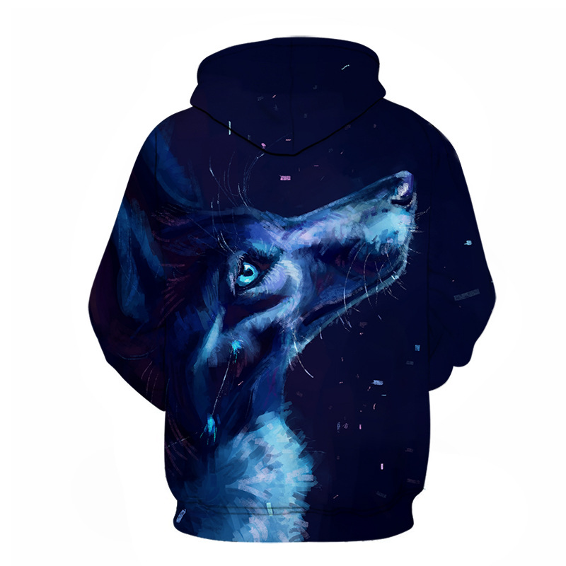 Title 2, Creativity Sudadera con capucha de lobo 3D con ...