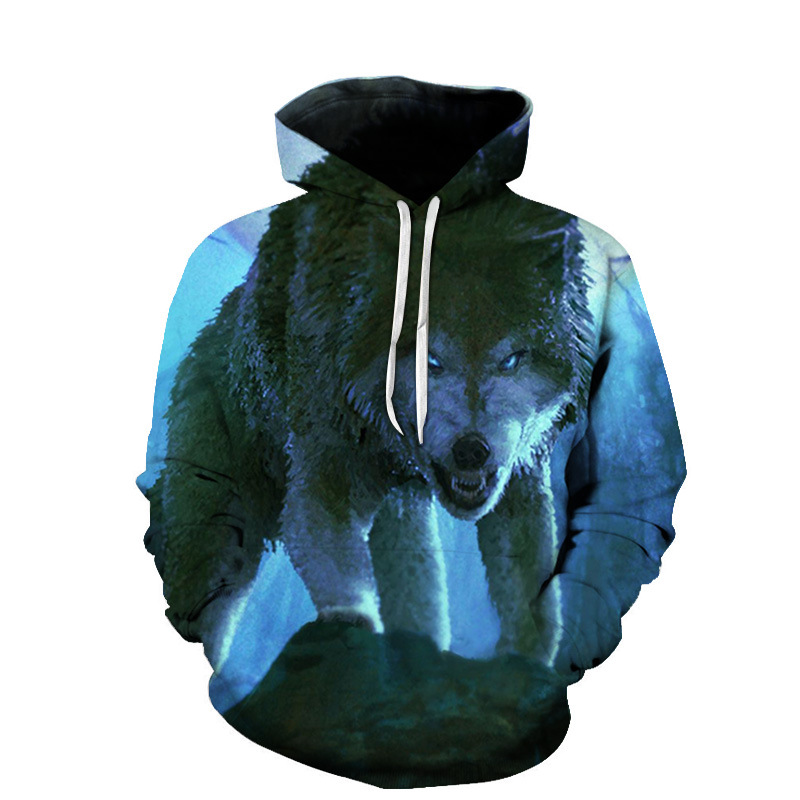 3D Digital Printing Loose Sports Casual Sweatshirt Hoodie