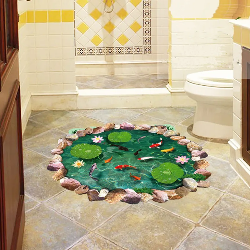 Lotus Pond Moonlight Fish Bathroom Toilet