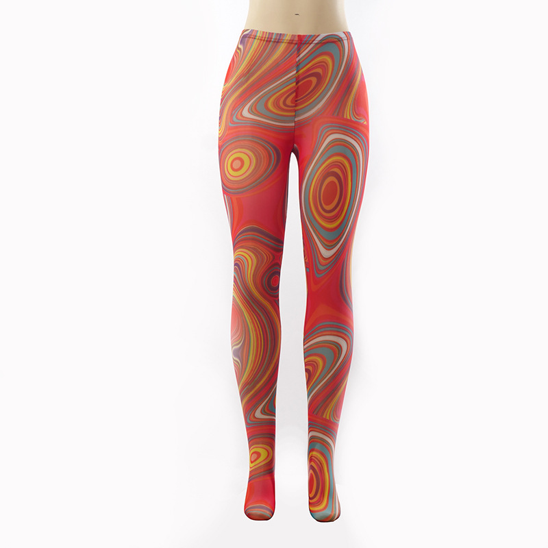 Title 8, Slim fit broek met wervelprint en stiksels in k...