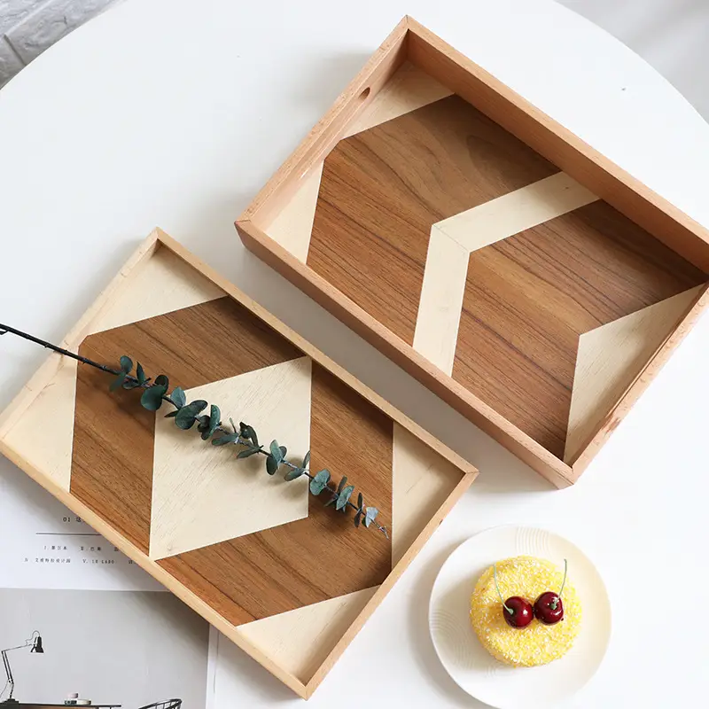 Wooden Fruit Cake Tray