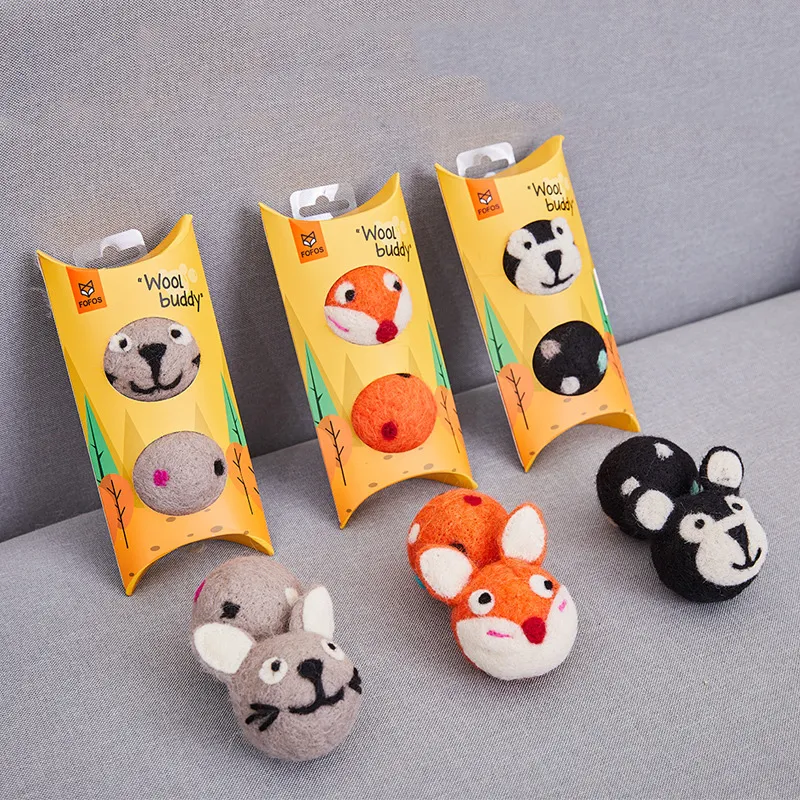 Colorful Felt Stretch Ball Cat Toy Ball Pet Toy With Small Bell Sound Play Cat Toys Creative Interactive Cat Dog Chew Toy – image 2