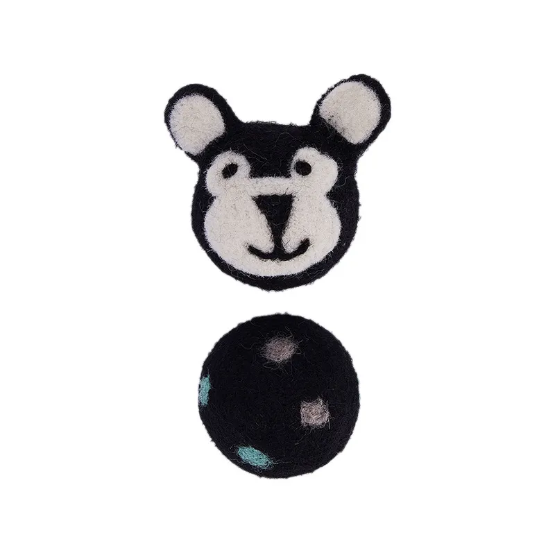 Colorful Felt Stretch Ball Cat Toy Ball Pet Toy With Small Bell Sound Play Cat Toys Creative Interactive Cat Dog Chew Toy – image 7