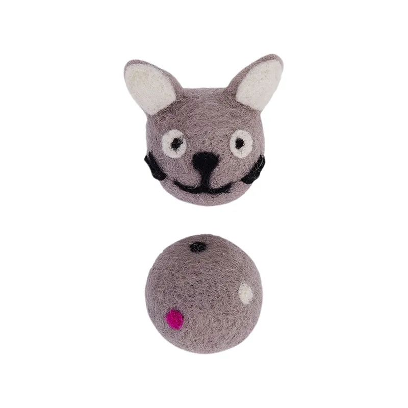 Colorful Felt Stretch Ball Cat Toy Ball Pet Toy With Small Bell Sound Play Cat Toys Creative Interactive Cat Dog Chew Toy – image 8