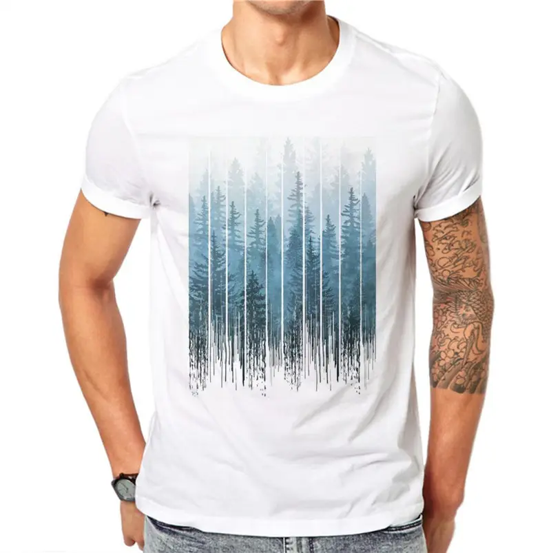 Short Sleeve Men's Printed T Shirt Fashion Casual