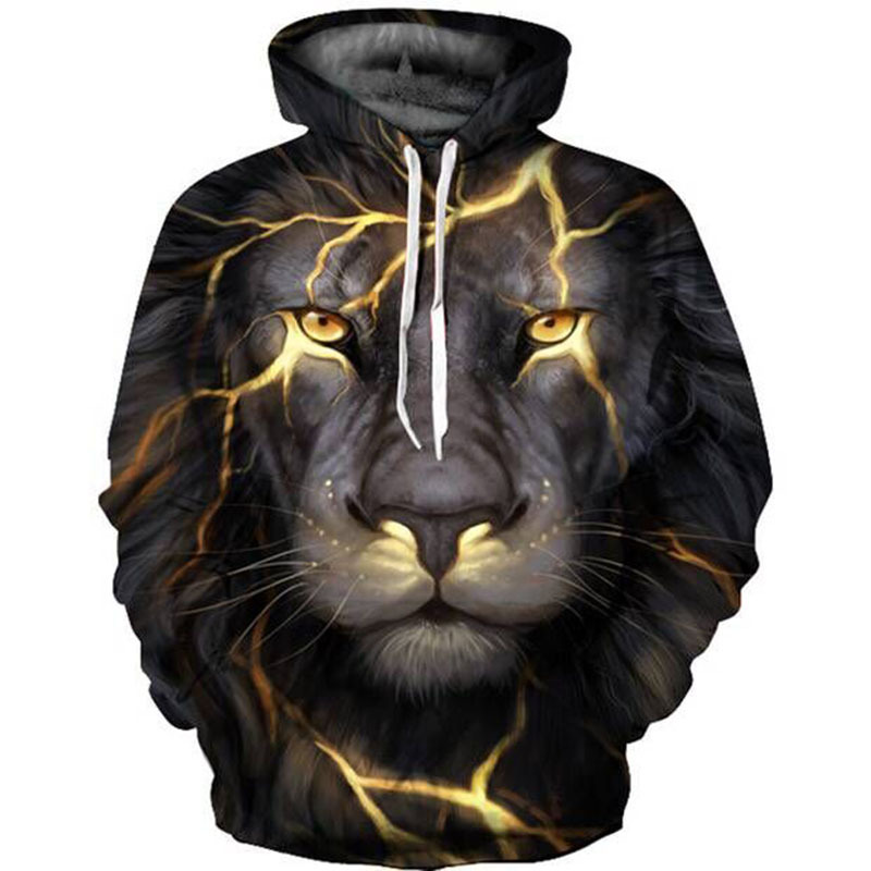 Title 4, 3D-Hoodie mit Lightning-König der Löwen