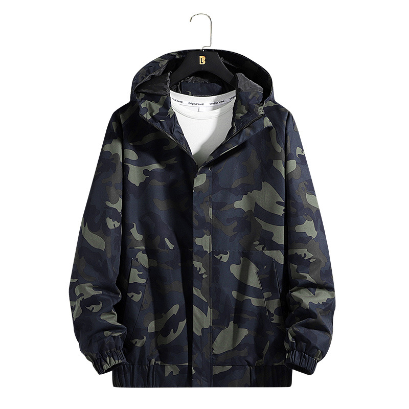 Title 2, Hooded Loose Camouflage Casual Jacket for every...