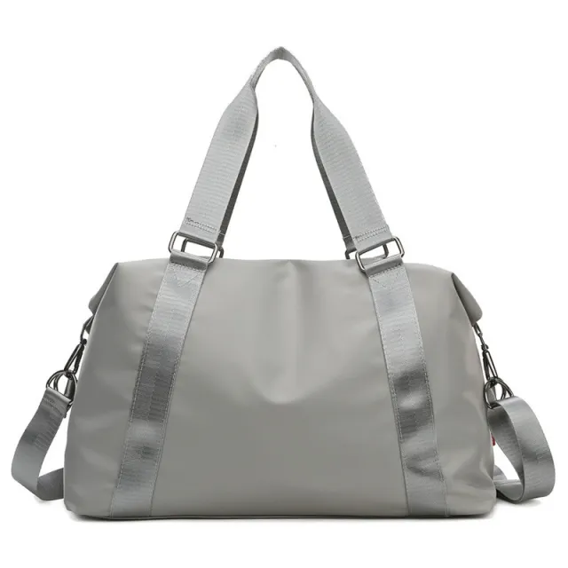 Pure Color Large capacity Fitness Sports Travel Leisure Shoulder Bag Grey - Shop at LoveMi