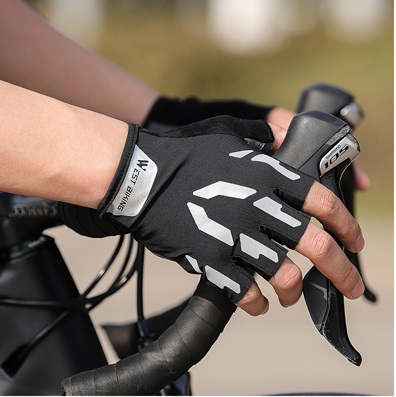 Reflective Short Fingers For Bicycle Gloves - Image 4