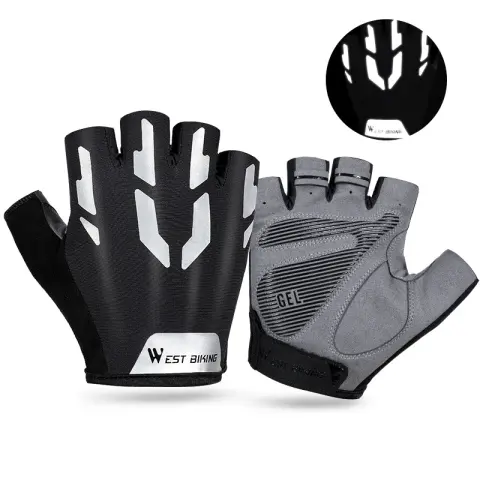 Reflective Short Fingers for Bicycle Gloves