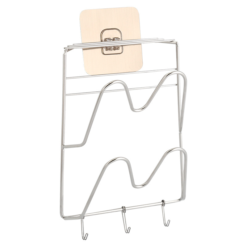Multifunctional Wall Pot Cover And Cutting Board Storage Rack
