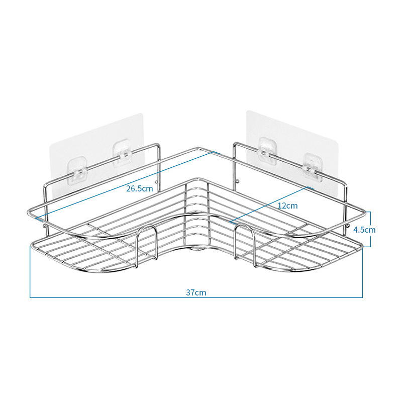 Title 2, Stainless Steel Perforated Free Corner Shelf Ba...