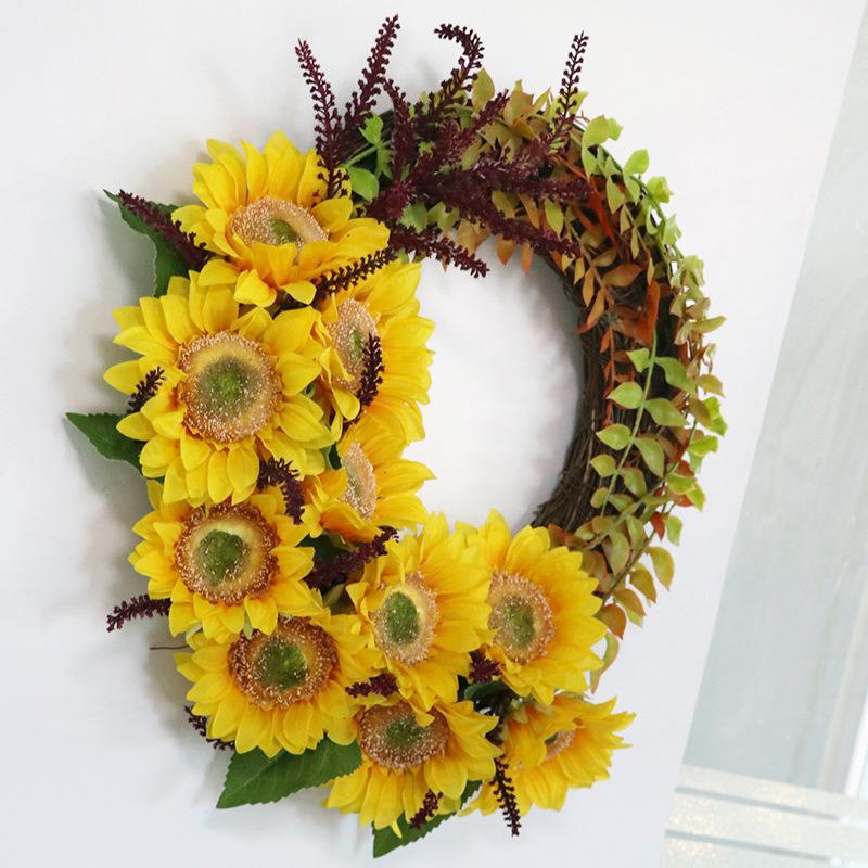 Artificial Silk Flower Thanksgiving Day Door Decoration Wall Hanging Wreath — foto 5