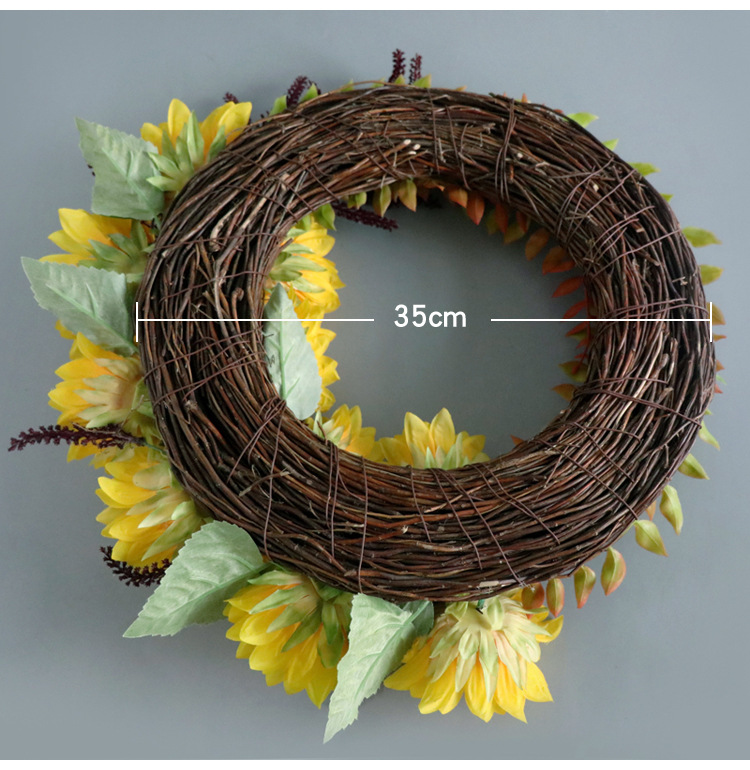 Artificial Silk Flower Thanksgiving Day Door Decoration Wall Hanging Wreath — foto 4