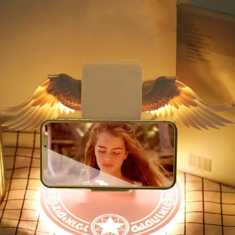 Universal Colorful LED Angel Wings Qi Wireless Charger Charge