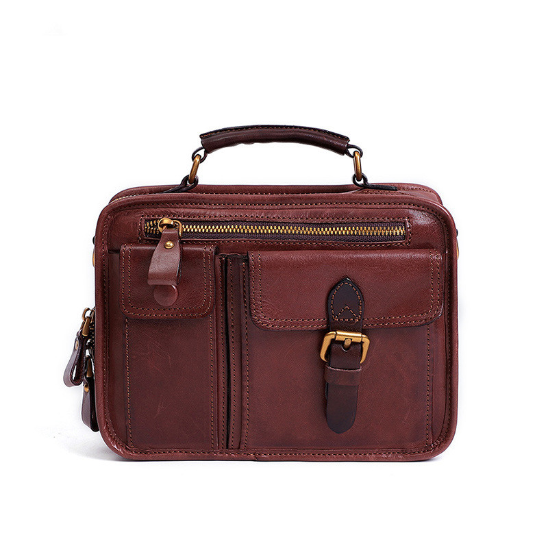 New Personality Original Vegetable Tanned Leather Messenger Bag - Picture 7 of 7