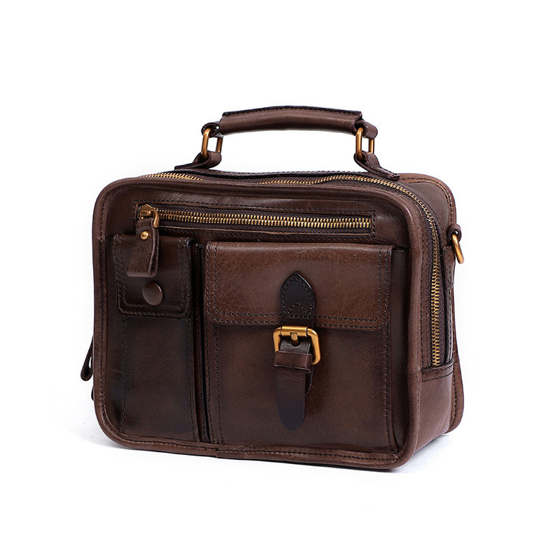 New Personality Original Vegetable Tanned Leather Messenger Bag - Picture 3 of 7