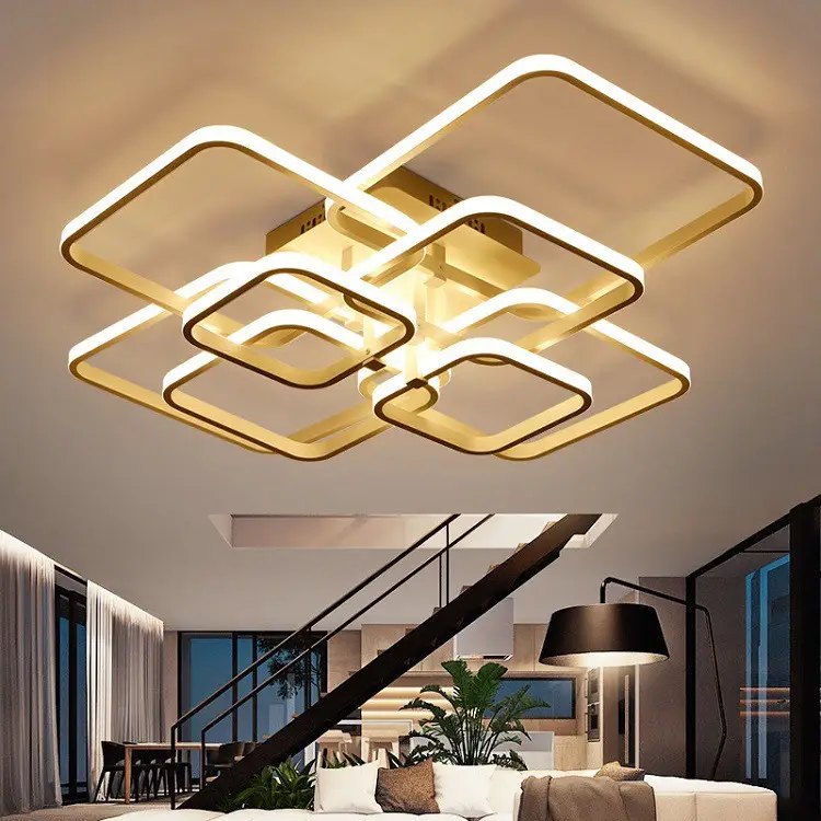 Living Room Lamp Simple Modern Creative Square
