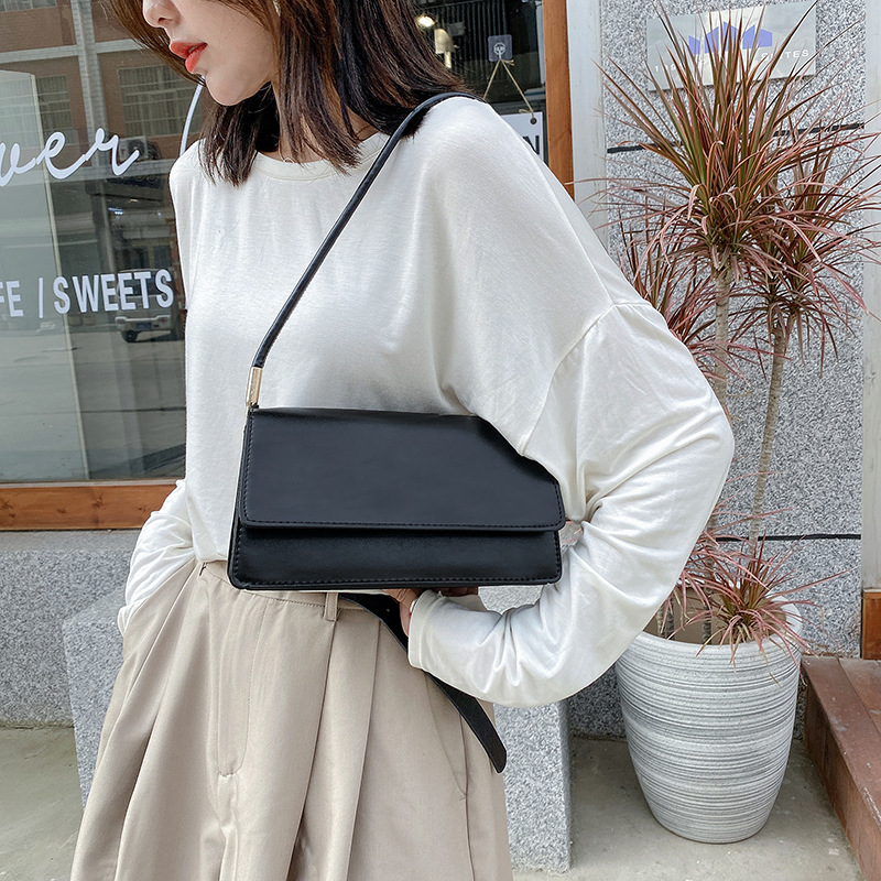 Title 6, Milk Tea Color French Stick One Shoulder Messen...