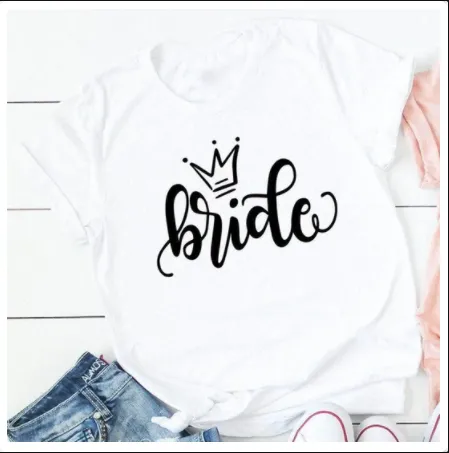 Bride Tribe Tshirt Maid Of Honor Bachelorette Party Tee White - Shop at LoveMi