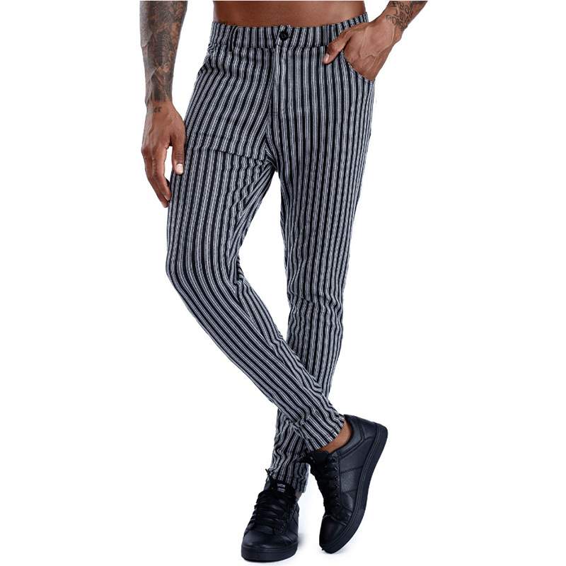 Title 3, Herren Casual Hose Gestreifter Druck Jugend Mit...