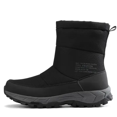 Thick Non-Slip High-Top Cotton Shoes Men's Outdoor Leisure Plus Velvet Cotton Shoes