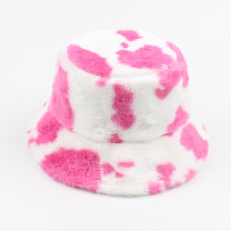 All-match solid color sun hat soft Teddy feather basin hat