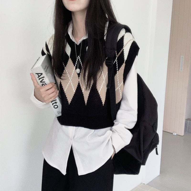 صدرية صوفية نسائية قصيرة محبوكة