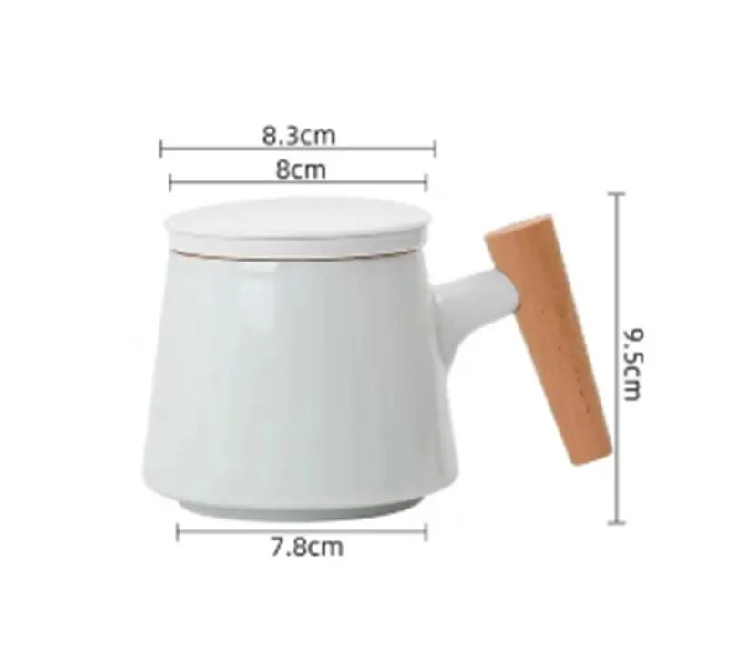 Ceramic Tea Cup Filter  Tea Water Separation Office Cup