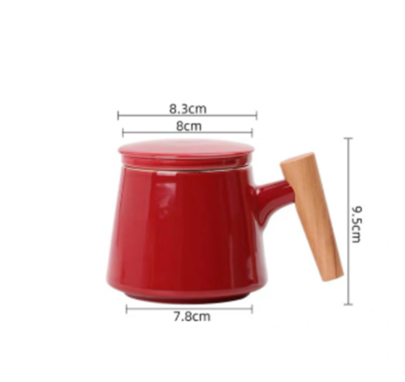 Ceramic Tea Cup Filter  Tea Water Separation Office Cup